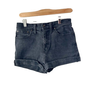MADEWELL High Rise Black Denim Festival Shorts Women’s Size 27